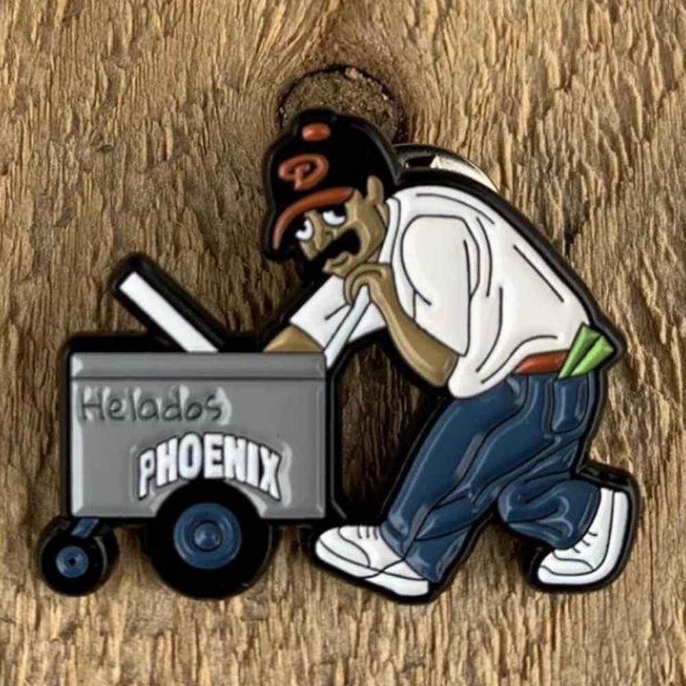 MLB Homie Paletero Phoenix Ice Cream Vendor Pin - Black, White, Gray, Blue